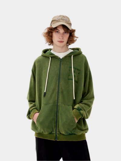 Men's Text print Long sleeves Zip up Jacket