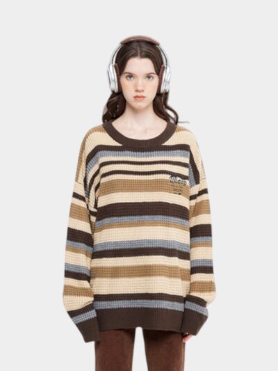 Women's Text print Long sleeves Knitted Jumper