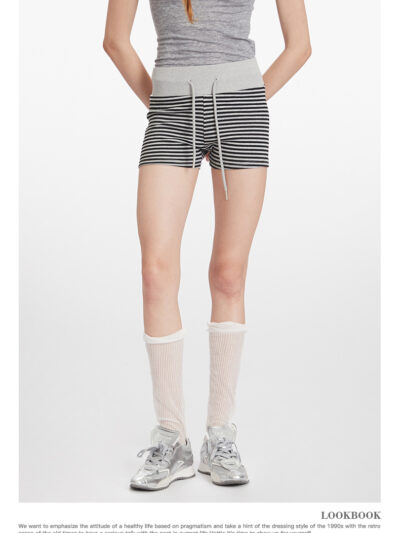 Women's Striped pattern Jogger Shorts